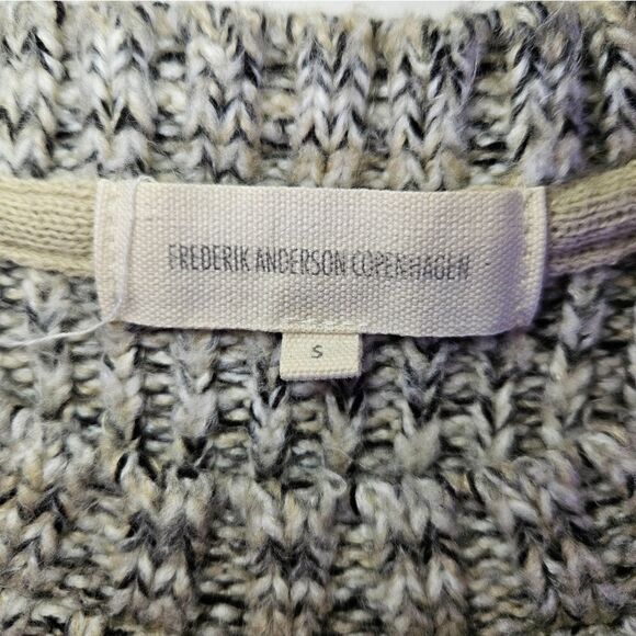 Frederik Anderson Copenhagen Grey Chunky Knit Crew Neck Pullover Sweater S - Picture 3 of 10